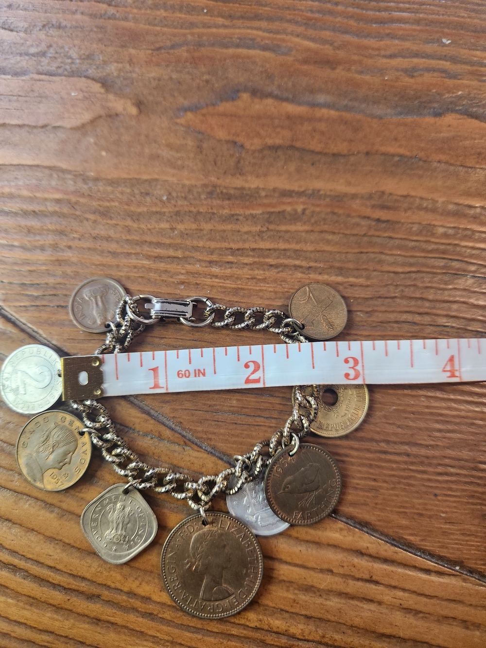 Gold-Tone Coin Charm Bracelet - Women's Jewelry - Picture 6 of 6